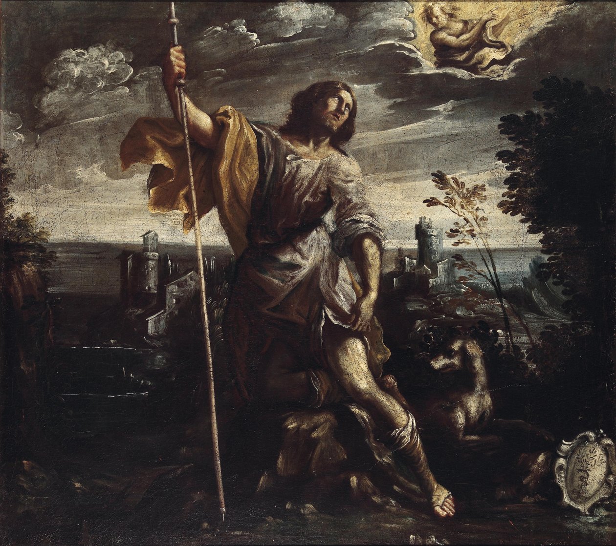 Der Heilige Rochus in einer Landschaft by Follower of Giovanni Andrea Donducci