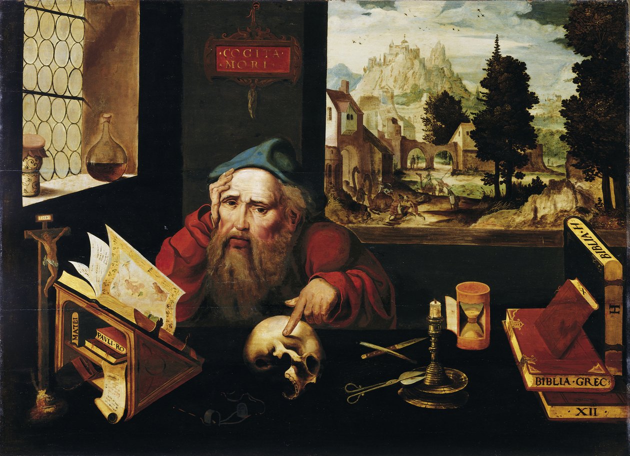 durumda Aziz Jerome by Follower of Joos van Cleve