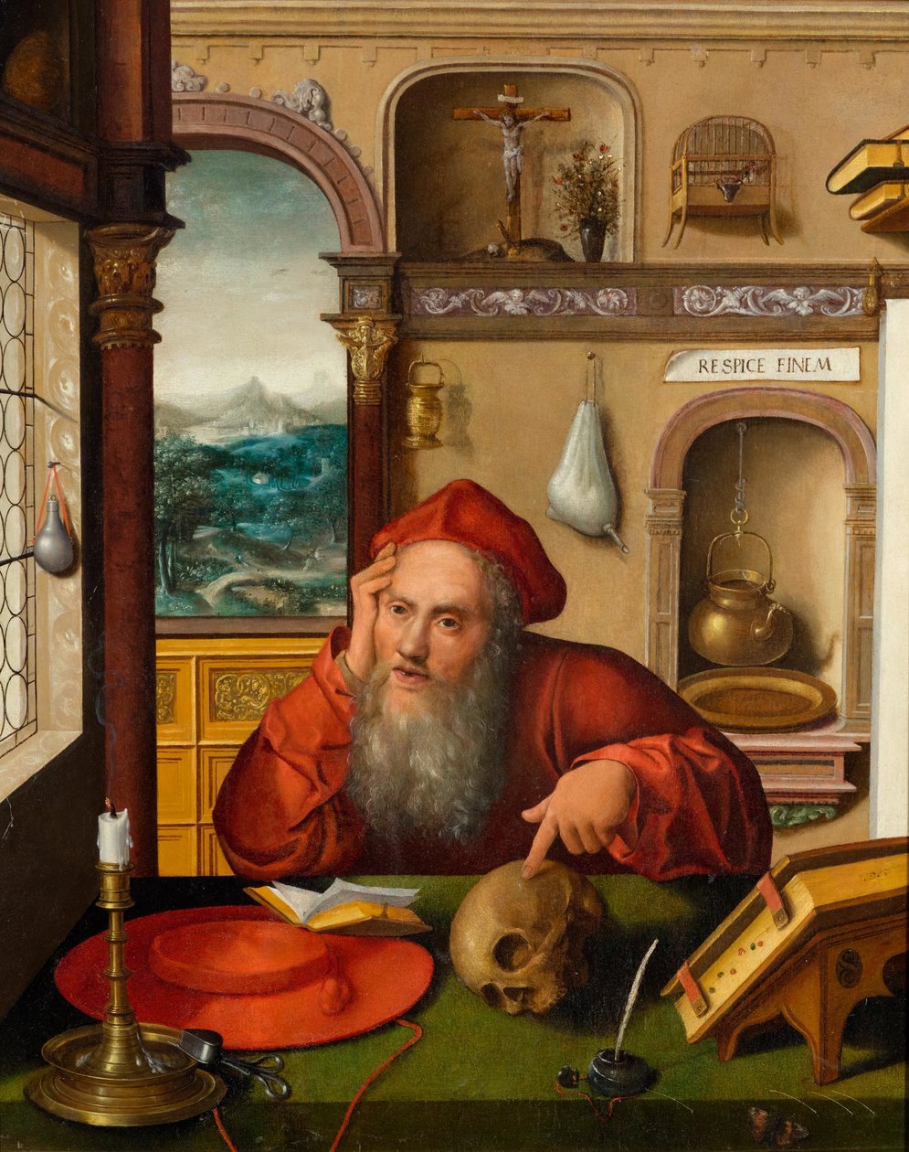 durumda Aziz Jerome by Follower of Joos van Cleve
