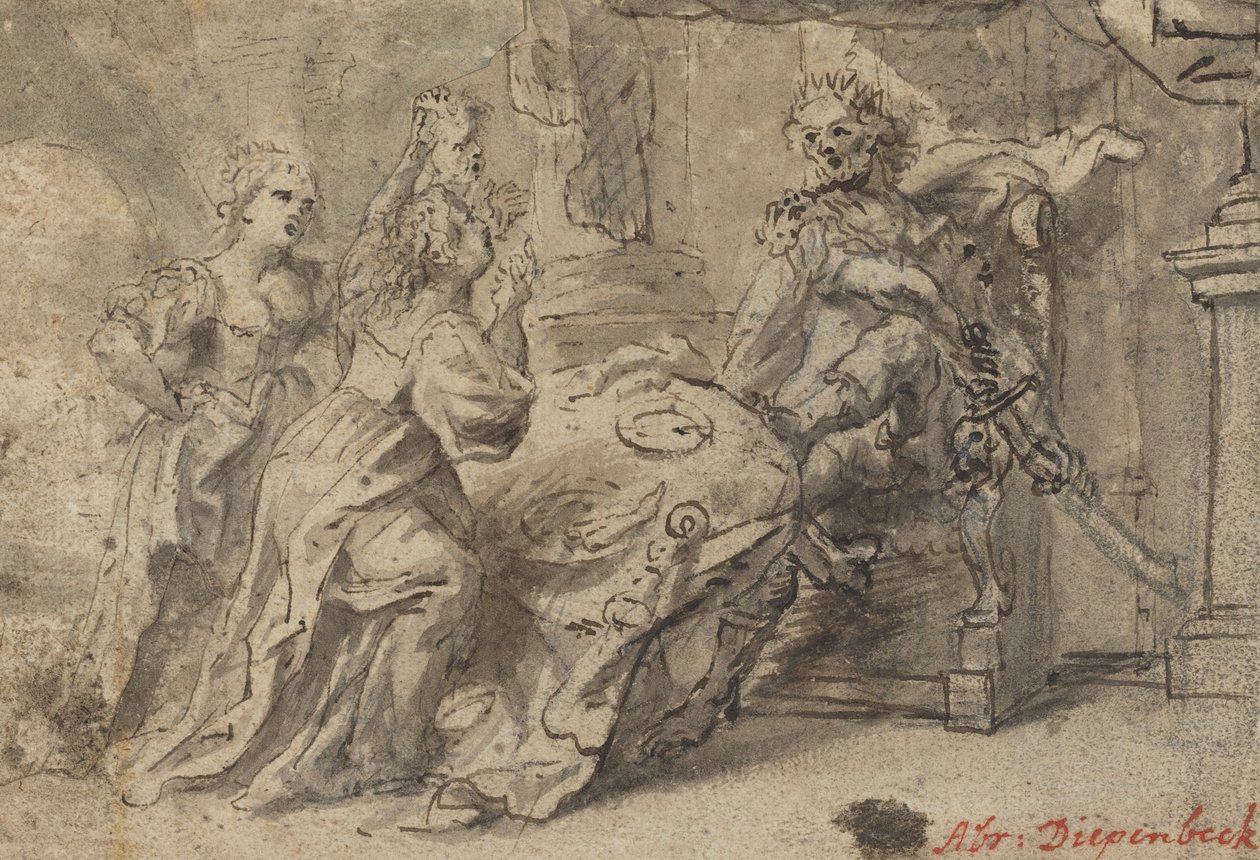 Philomela, Procne ve Trakya Kralı Tereus by Follower of Abraham van Diepenbeeck
