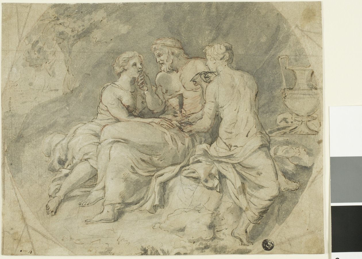 Lût ve Kızları by Follower of Charles Le Brun