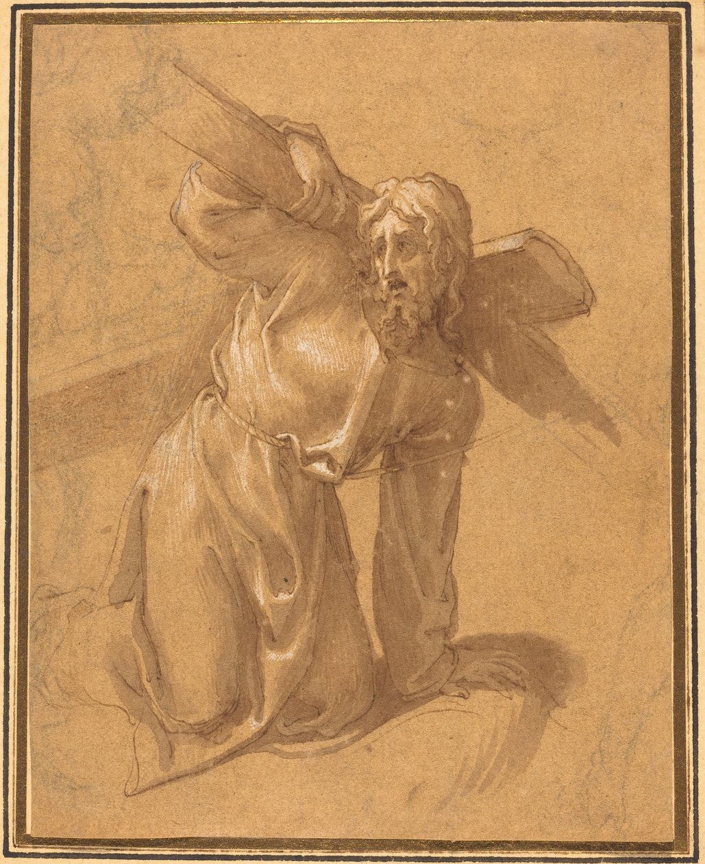 Haçın Altına Düşen İsa by Follower of Francesco Salviati