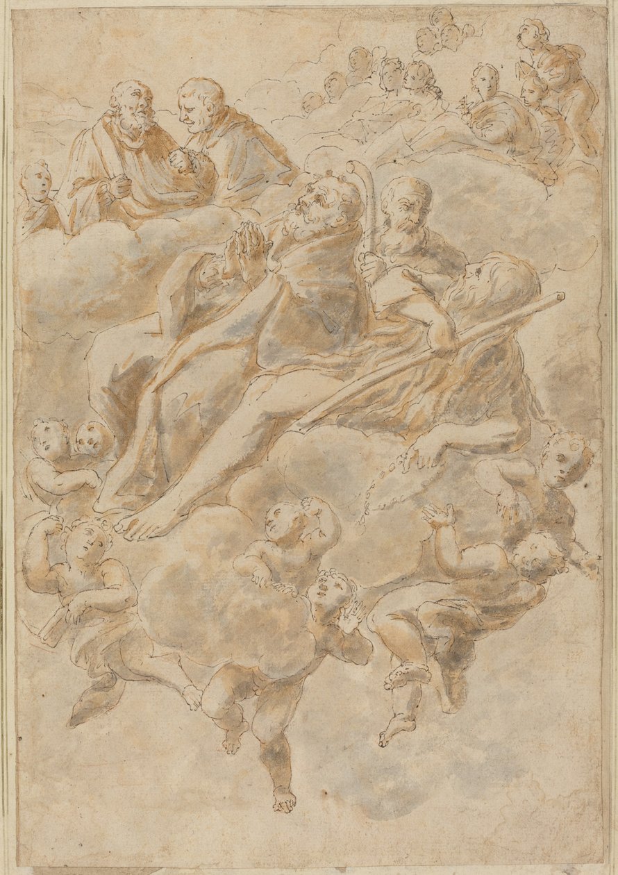 Bir azizin coşkusu by Follower of Giovanni Lanfranco