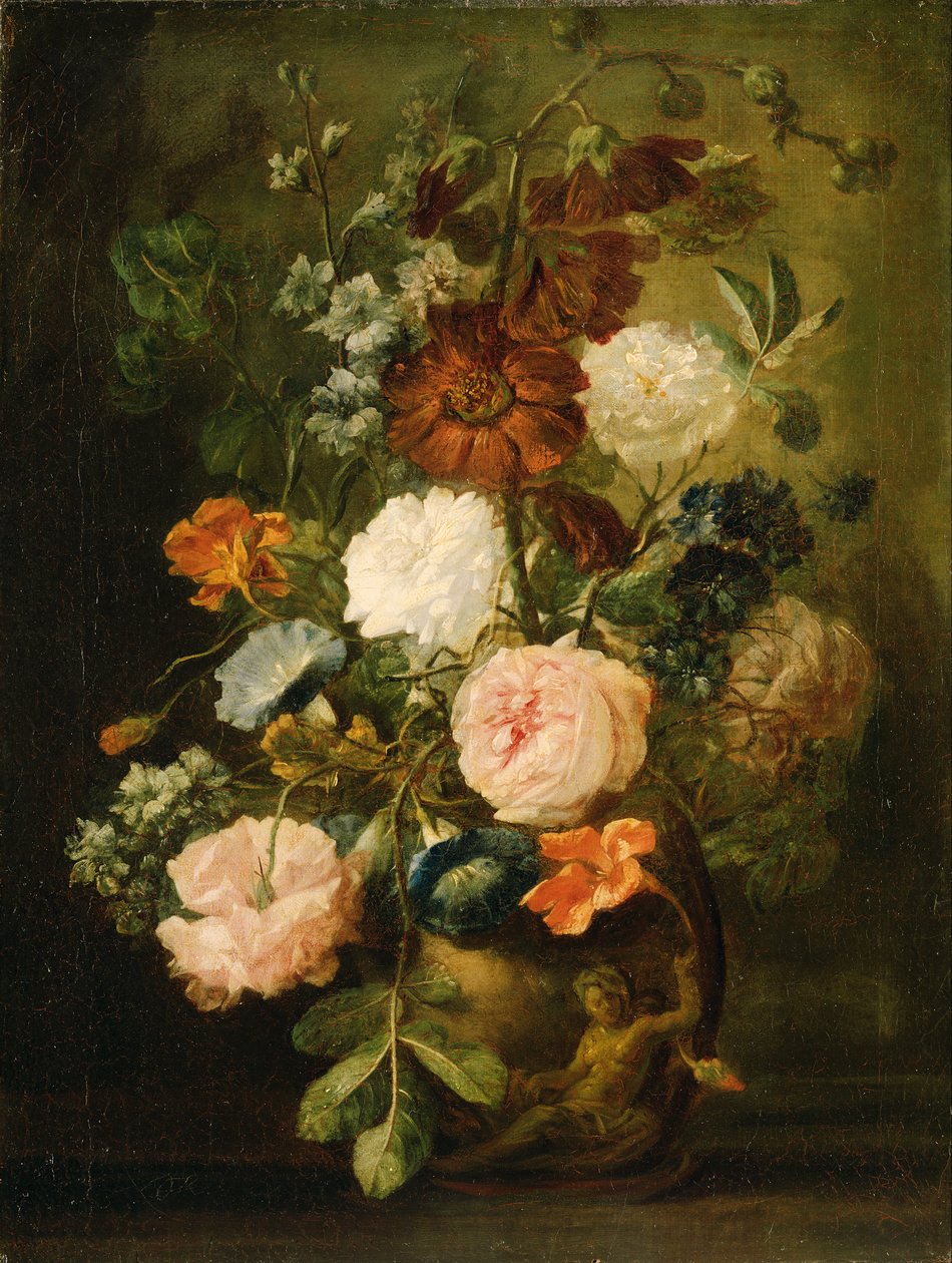 Çiçek vazosu by Follower of Jan van Huysum