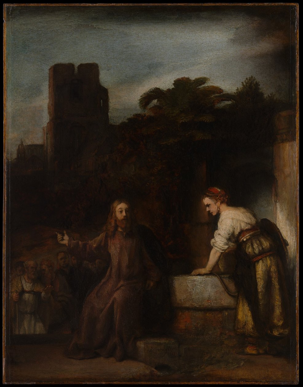 Samiriyeli kadınla İsa by Follower of Rembrandt