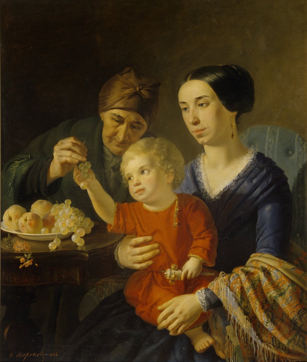 Aile portresi, 1848 by Foma Gavrilovich Toropov