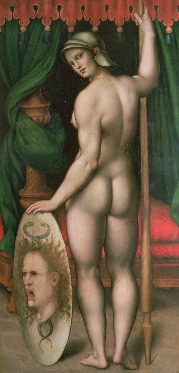Pallas Athena (panel) by Fontainebleau School