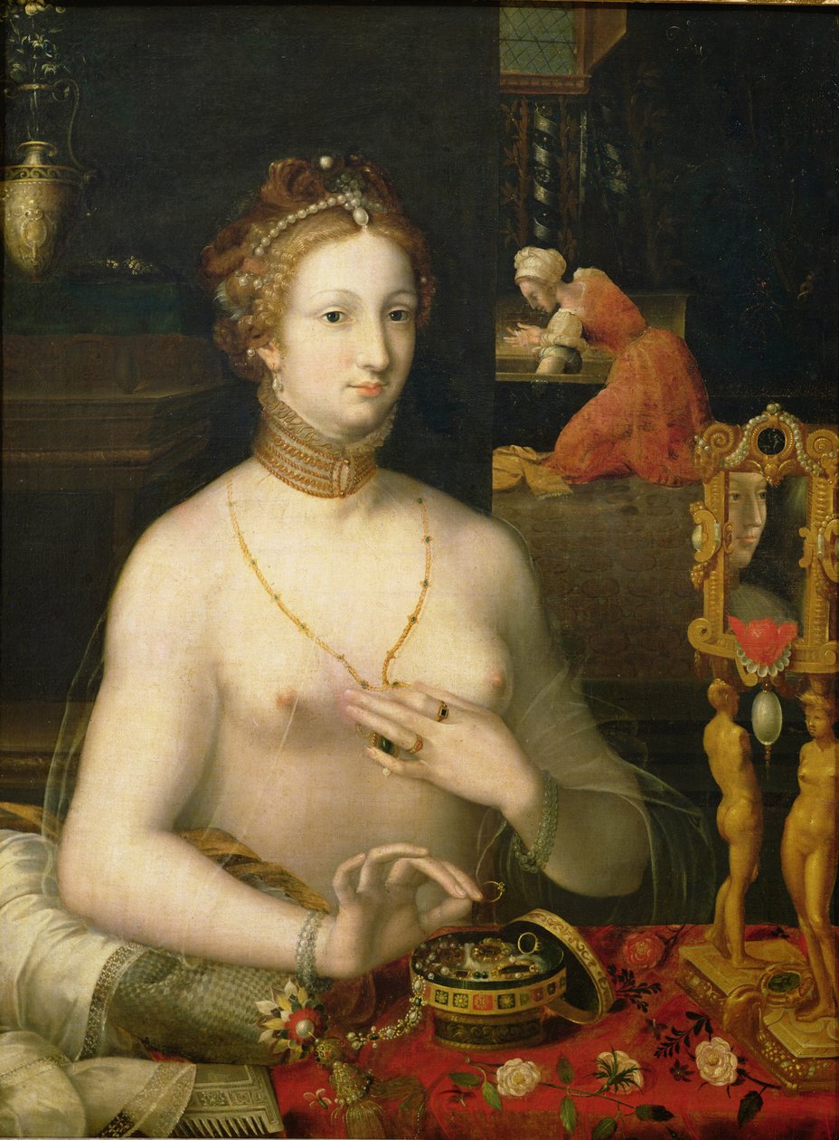 Tuvaletteki Kadın, 1585-95 by Fontainebleau School
