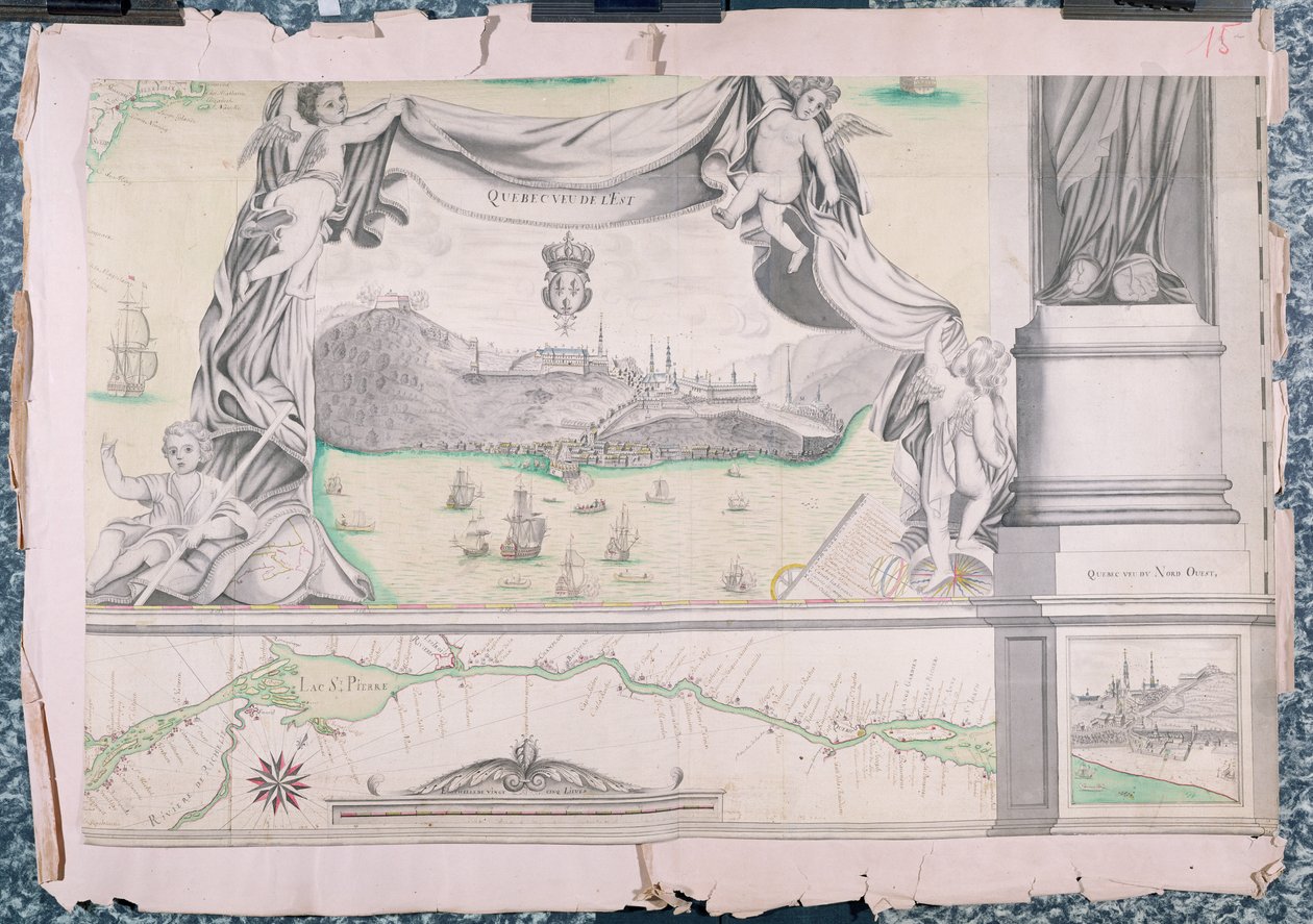 Quebec doğudan bakıldığında, 1699 by Fonville