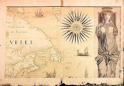 Nouvelle-Fransa haritası (Kanada) 1699 (ayrıca bkz. 187069) by Fonville Fonville