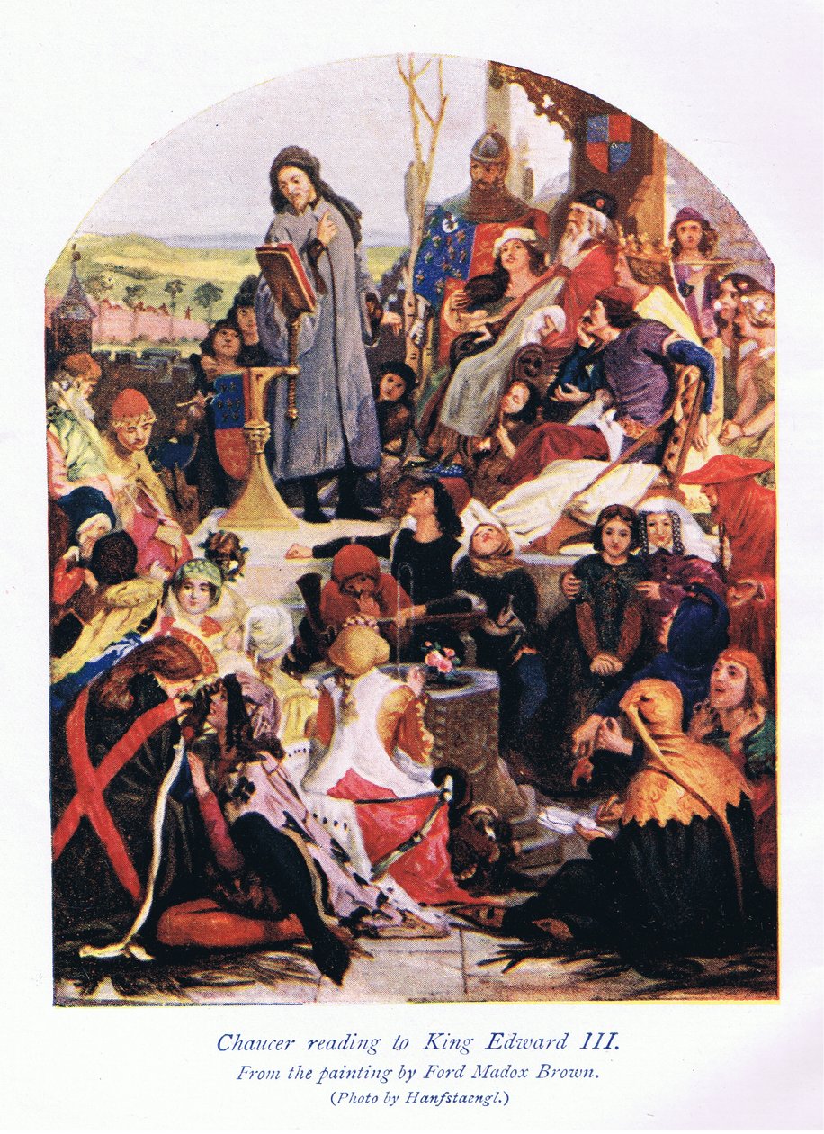 Chaucer reading to King Edward III  by Ford Madox Brown