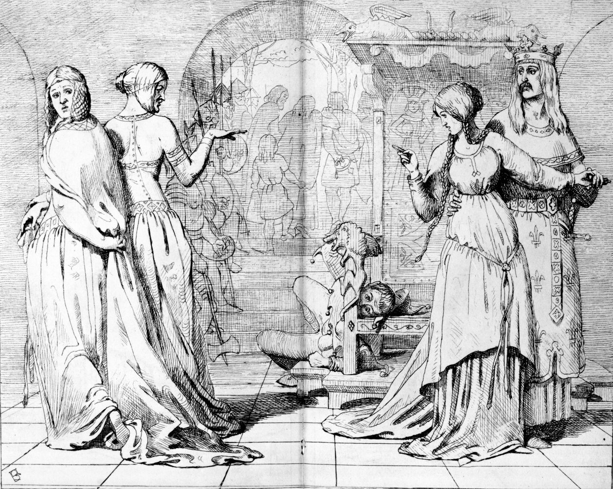 Cordelia, Goneril ve Regan