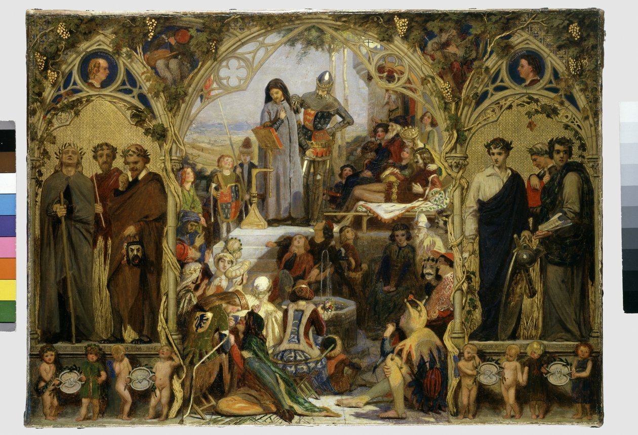 İngiliz Şiirinin Tohumları ve Meyvesi, 1845 by Ford Madox Brown