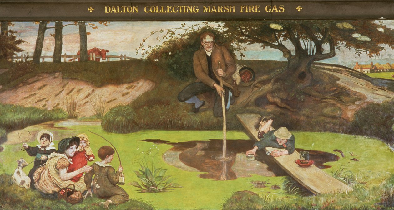 Dalton Bataklık Yangın Gazını Topluyor by Ford Madox Brown
