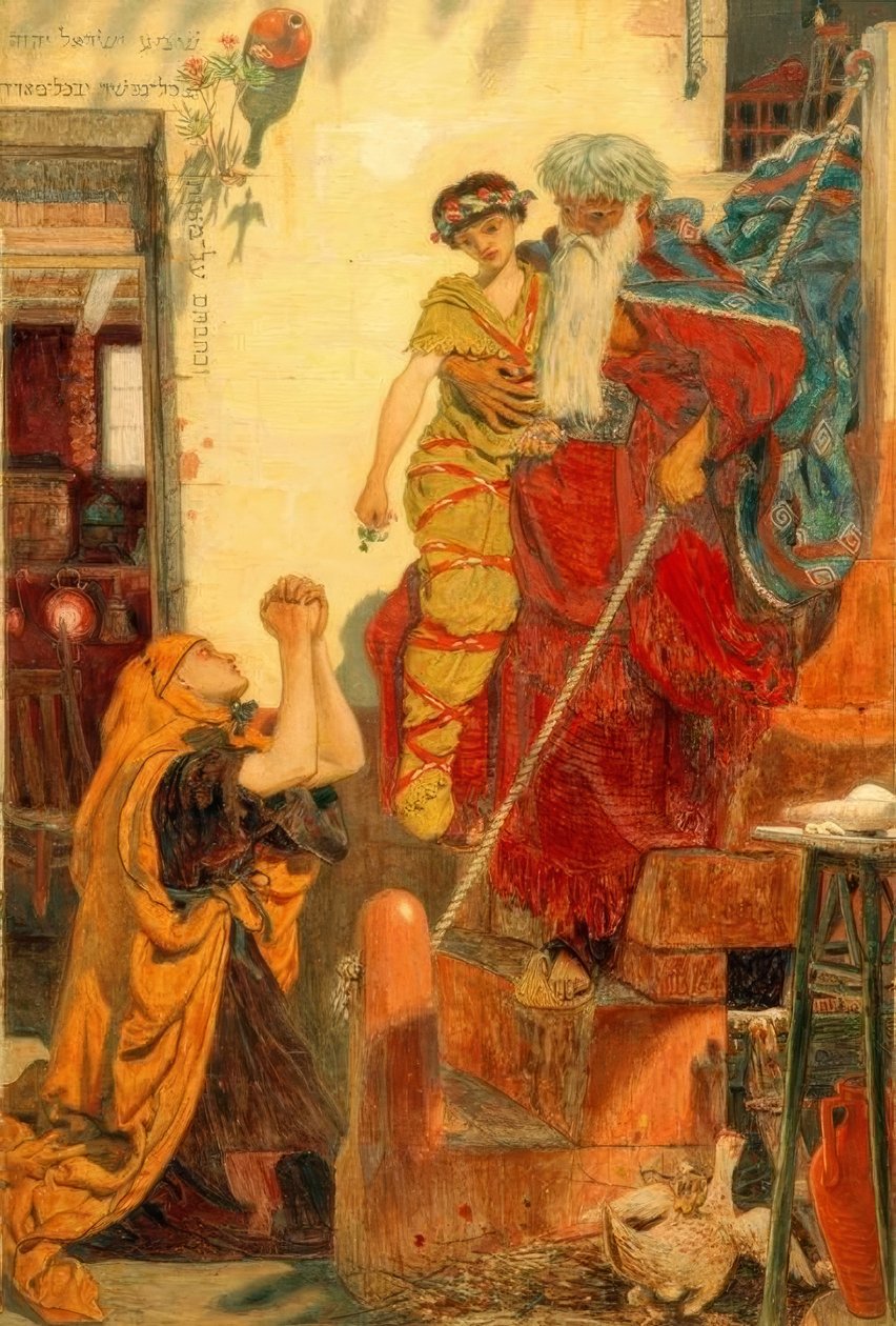 F.M.Brown, Elias ve dul kadının oğlu by Ford Madox Brown