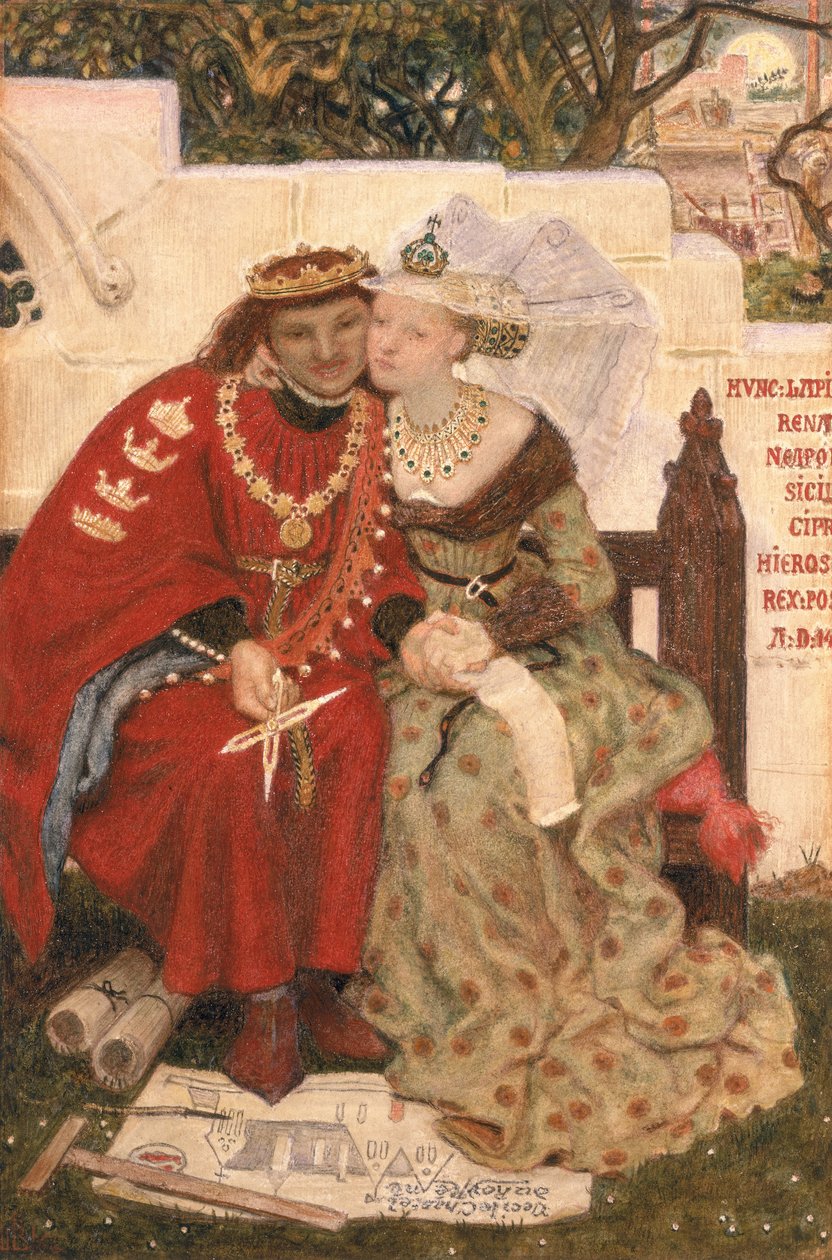 King Renes Balayı (kağıt üzerinde wc) by Ford Madox Brown