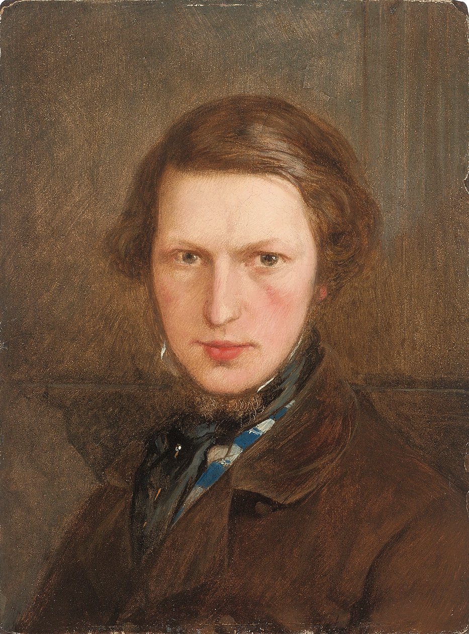 Kahverengi Paltolu Otoportre, c. 1844 by Ford Madox Brown