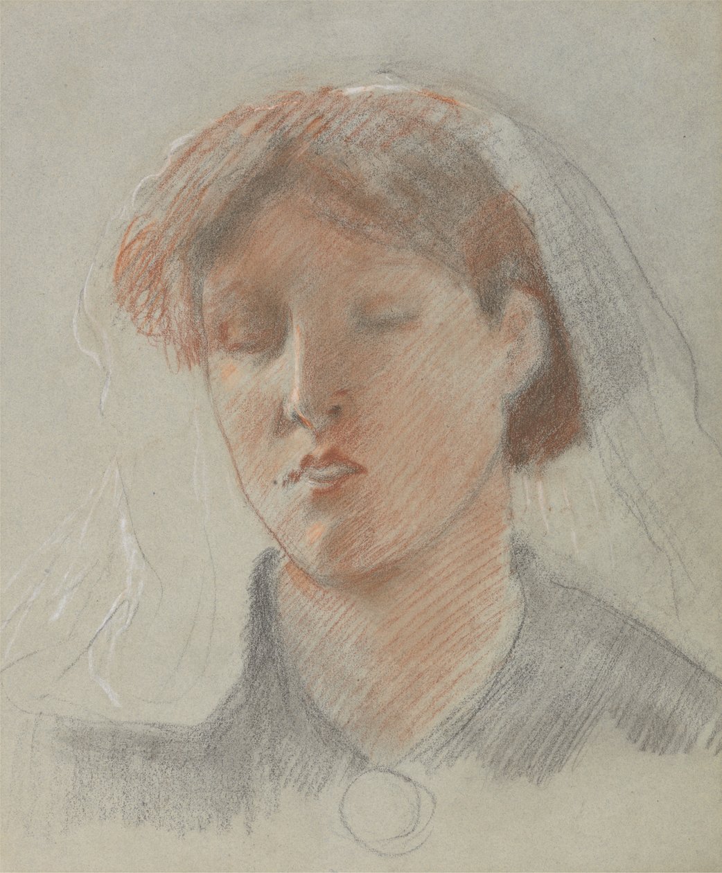 Sanatçının Karısı Emma, Düğün Gününde by Ford Madox Brown