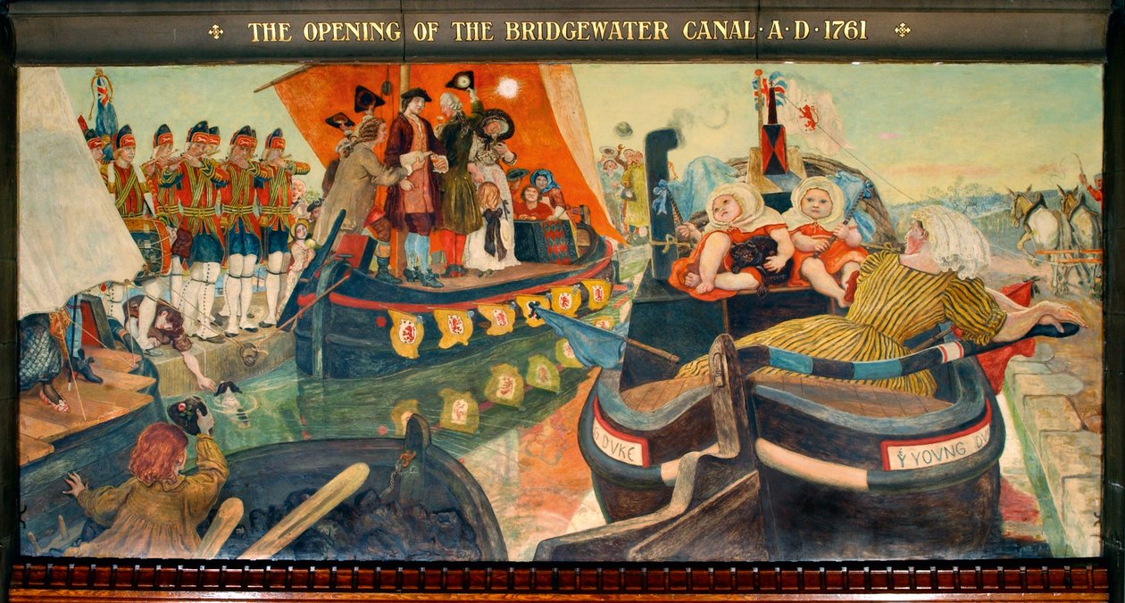 Bridgewater Kanalı'nın Açılışı AD 1761 by Ford Madox Brown
