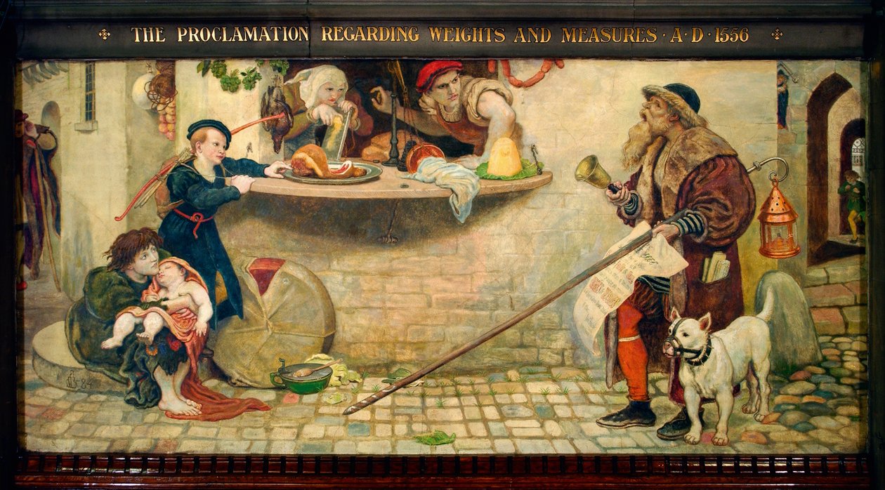 Ağırlıklar ve Ölçüler Hakkında Bildiri MS 1556 by Ford Madox Brown
