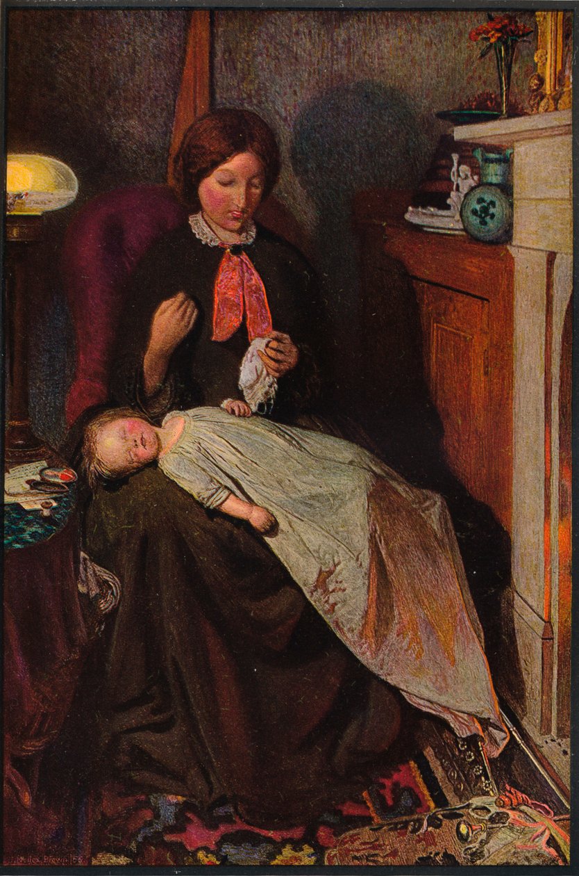 Bekleyen: 1854-1855, 1855 İngiliz Şömine. by Ford Madox Brown