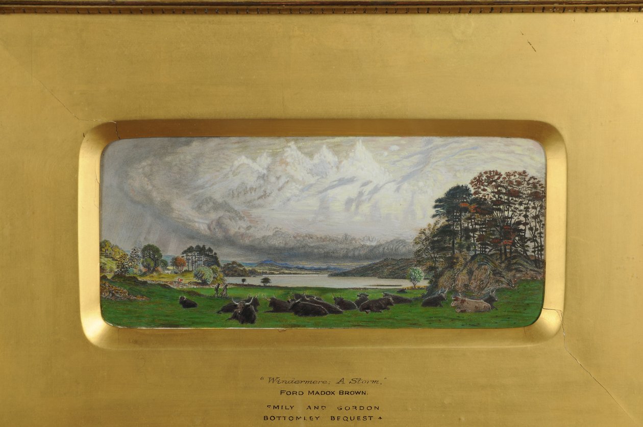 Windermere - Bir Fırtına, 1848 (kağıt üzerinde wc) by Ford Madox Brown