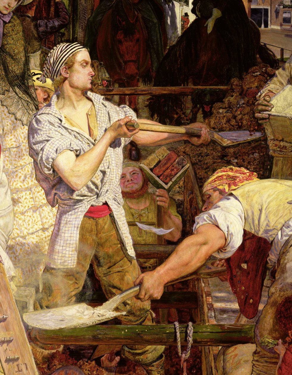 İş: Ağzında Karanfil Olan İşçi by Ford Madox Brown