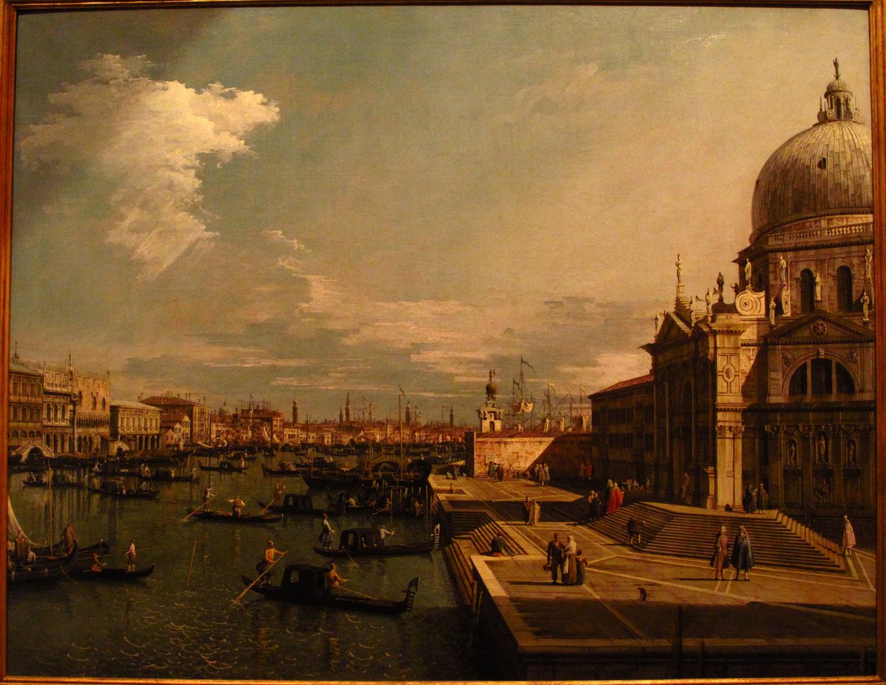 S. Maria della Salute ile Büyük Kanal by Formerly Canaletto