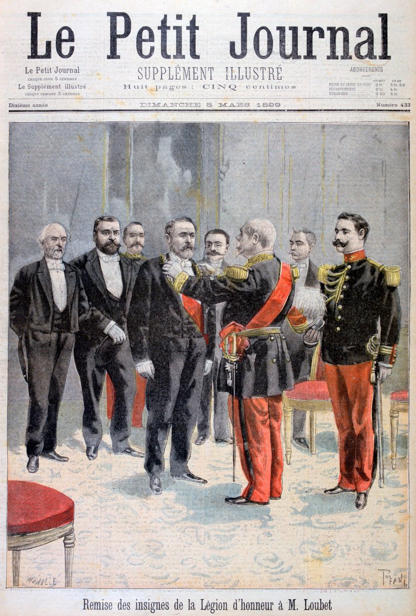 Emile Loubet tarafından Legion of Honor madalyası ile ödüllendirilmek, Paris, 1899 by Fortuné Méaulle