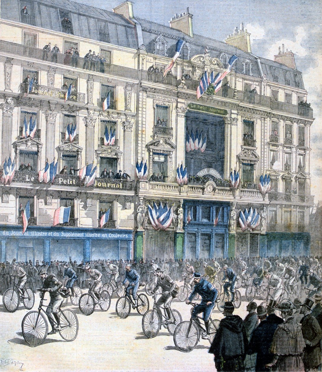 Paris-Brest-Paris bisiklet yarışının başlangıcı, 1891 by Fortuné Méaulle