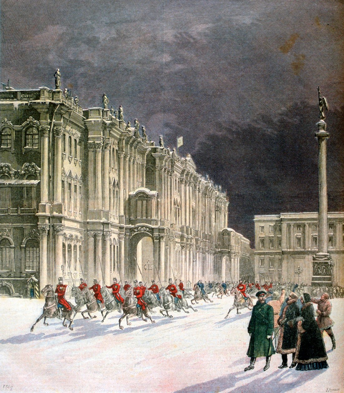 Kışlık Saray, Saint Petersburg, Rusya, 1891 by Fortuné Méaulle