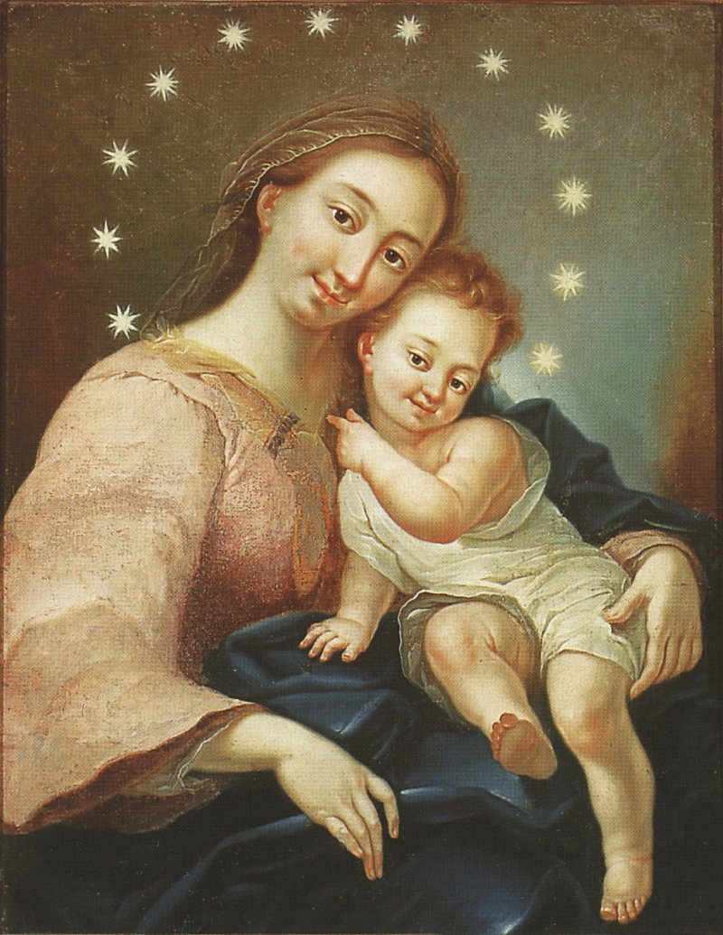 madonna ve çocuk by Fortunat Bergant