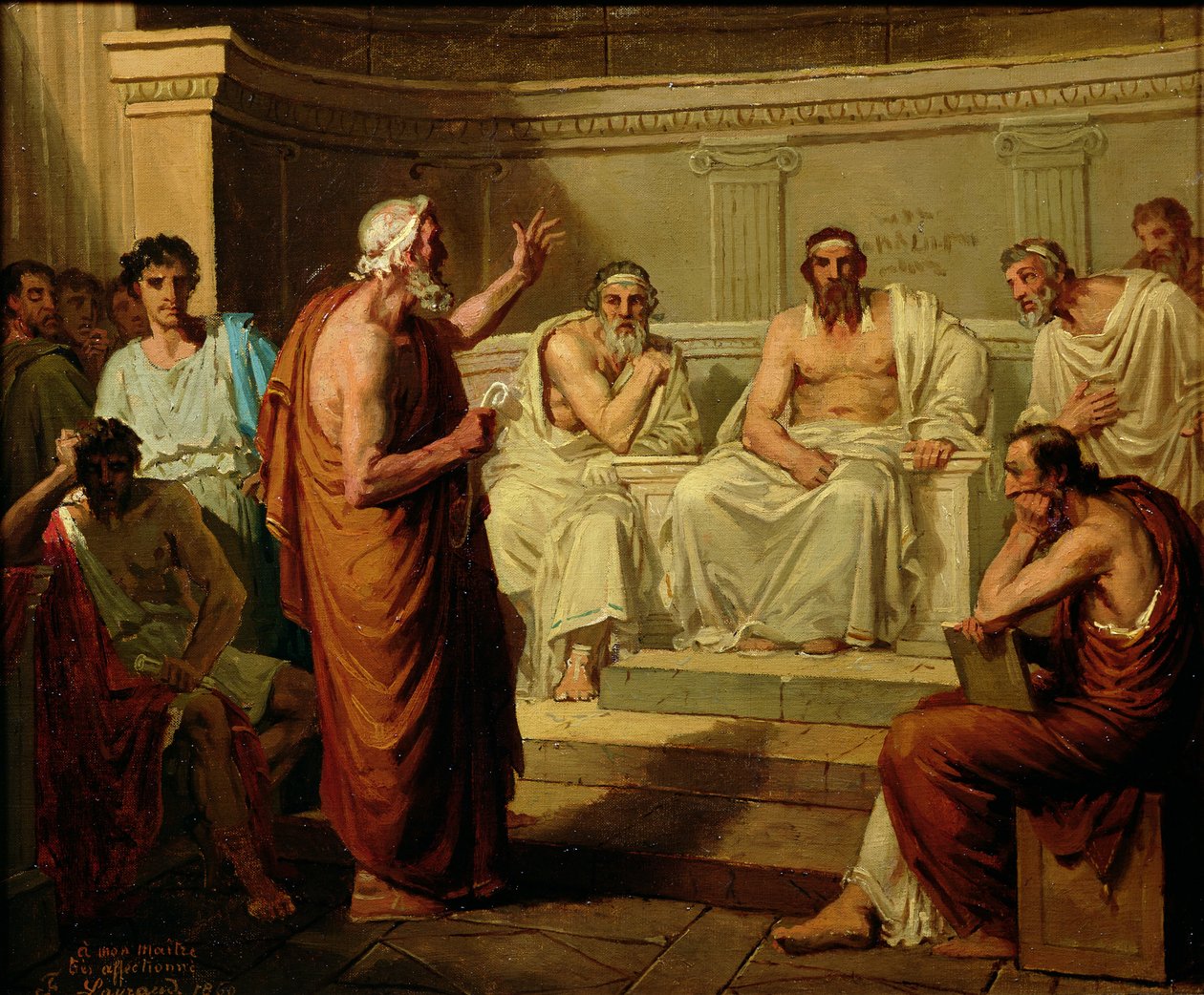 Oğulları Tarafından Suçlanan Sofokles, 1860 by Fortune Joseph Seraphin Layraud