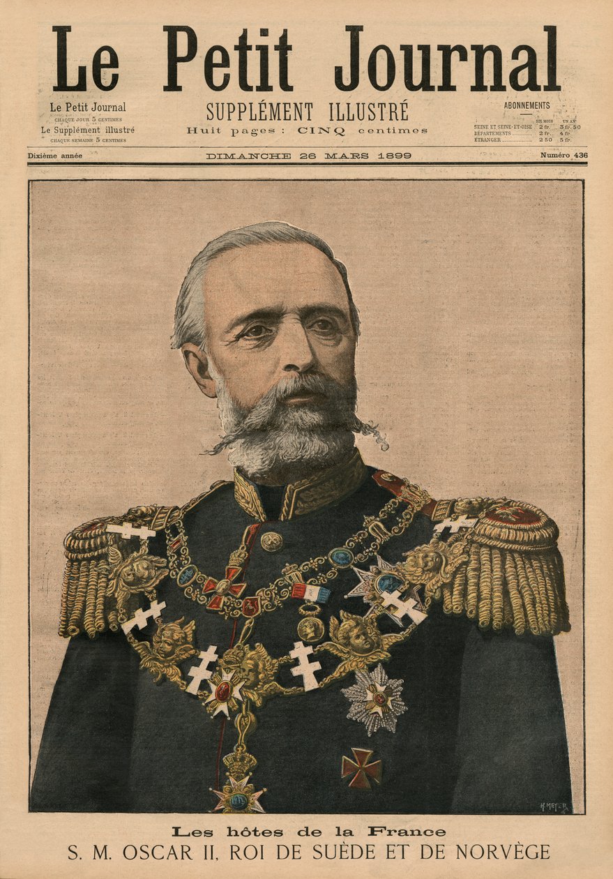 Fransız ev sahipleri: Majesteleri Oscar II, İsveç ve Norveç Kralı, 