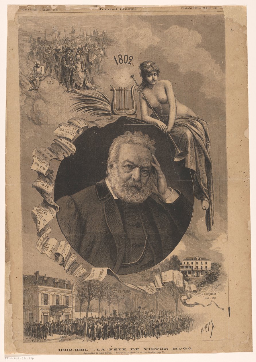 Portret van Victor Hugo 1802-1881 Victor Hugo