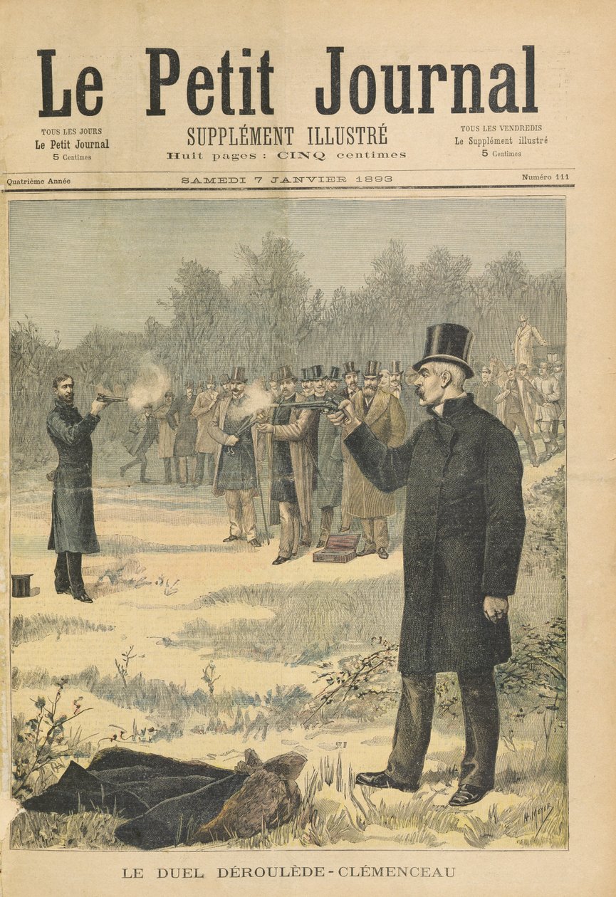 Paul Deroulede (1846-1914) ve Georges Clemenceau (1841-1929) arasındaki Düello, 