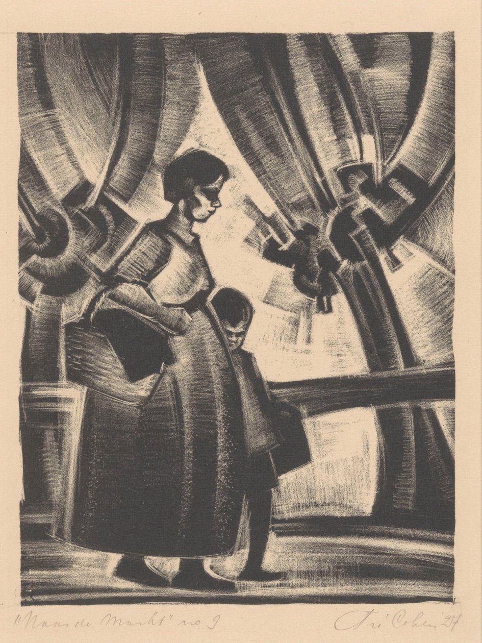 Pazara (nesne üzerindeki orijinal başlık) by Fré Cohen (signed by artist)
