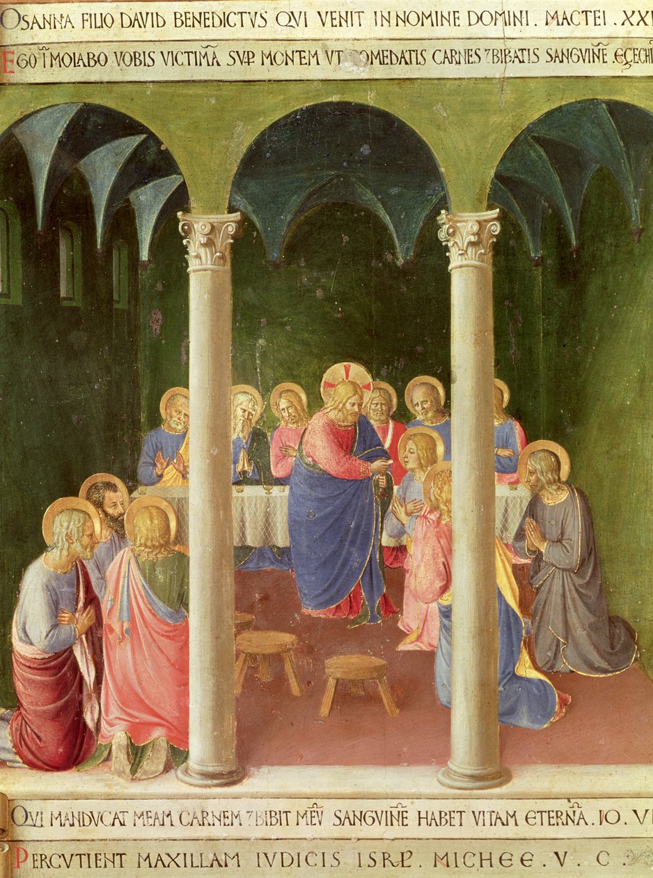 Havarilerin Cemaati, 1451-53 (panelde mizaç) by Fra Angelico