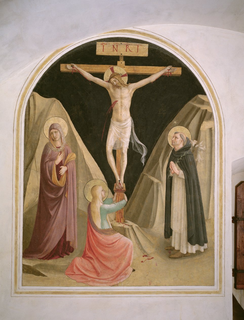 25. hücreden St. Dominic ile çarmıha gerilme by Fra Angelico