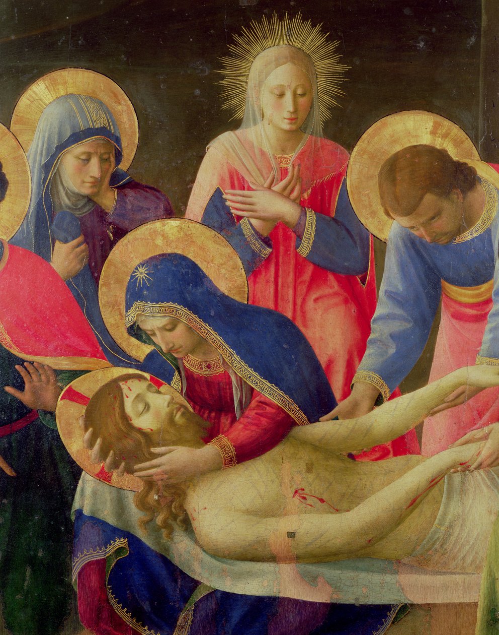 Ölü İsa Üzerine Ağıt, 1436-41 (panelde mizaç) (detay) by Fra Angelico