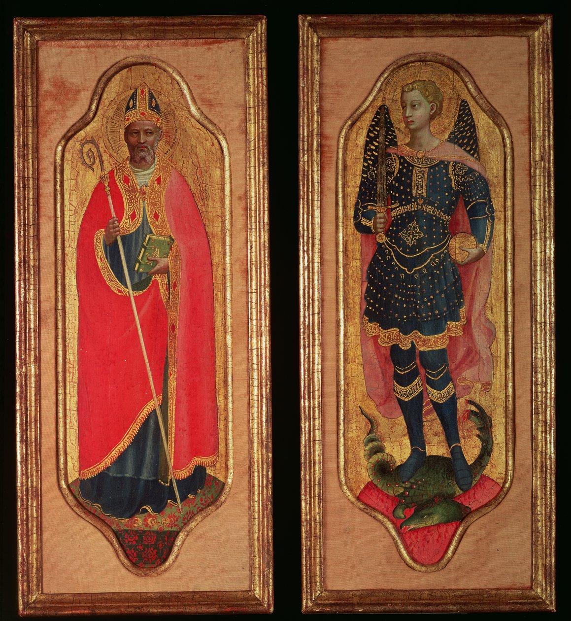 Bari St. Nicholas ve St. Michael, c.1423 (ahşap üzerine tempera) by Fra Angelico