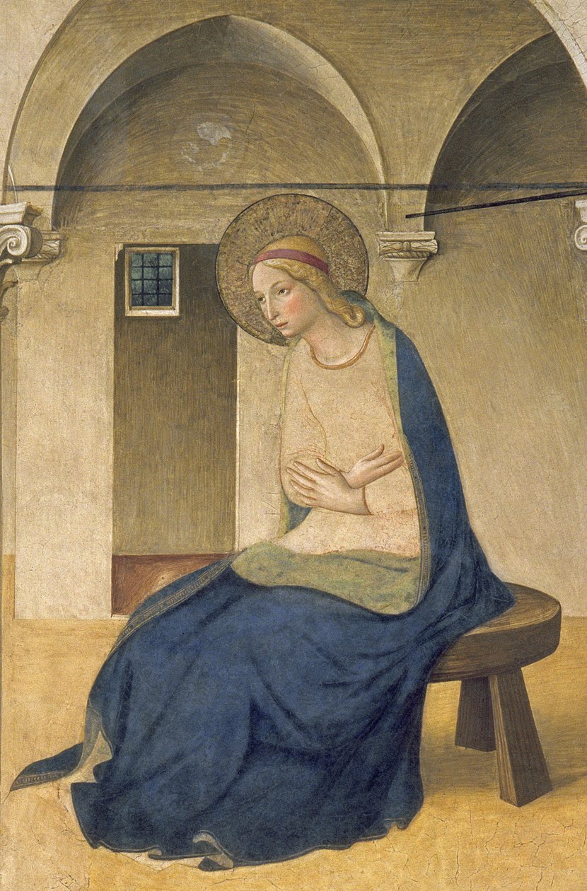 Müjde, c.1438-45 29030 fresk detayı by Fra Angelico