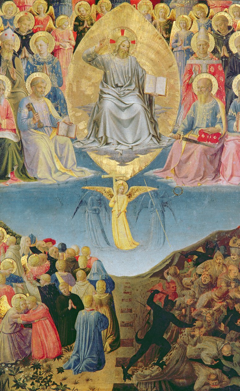 Son Yargı, bir Üç Parçadan merkez panel (panelde tempera) by Fra Angelico