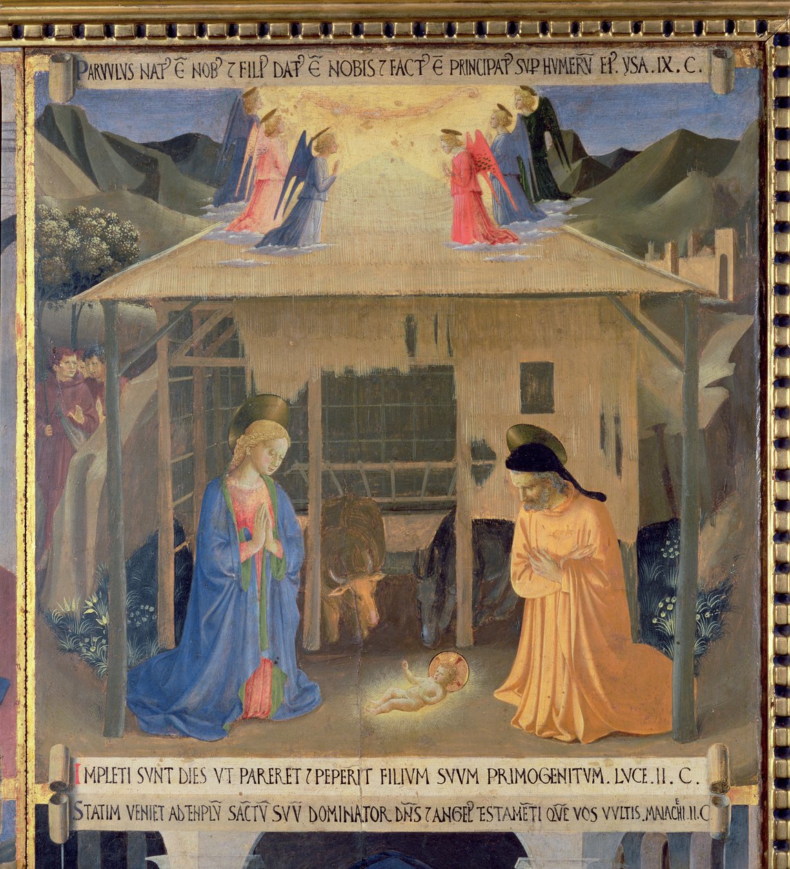 Doğuş, Santissima Annunziata'nın Gümüş Hazinesinden bir panelden detay, c.1450-53 (panelde tempera) by Fra Angelico