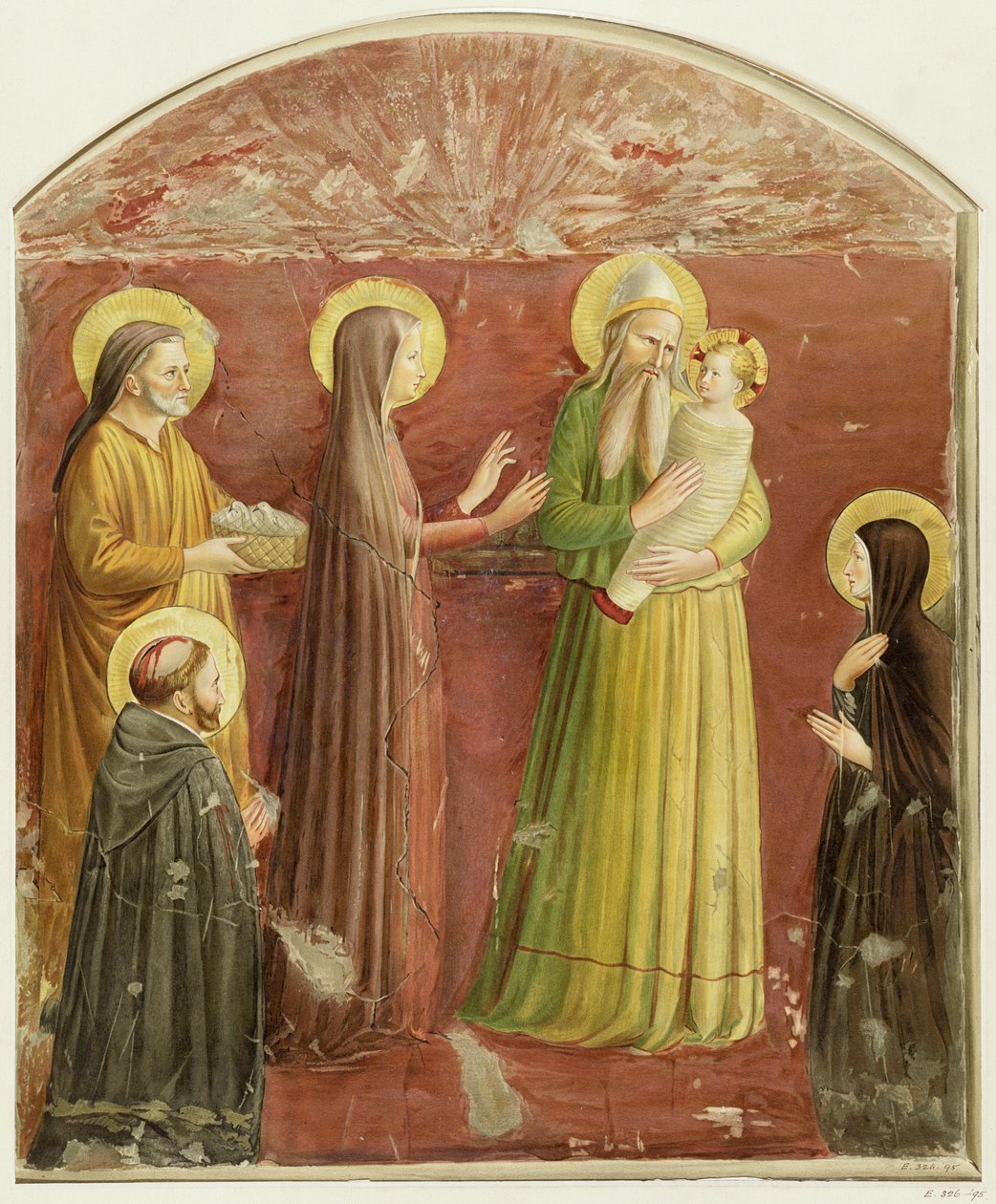 Arundel Derneği (chromolitho) tarafından yapılan bir dizi baskıdan Tapınakta Sunum (bkz. 76098) by Fra Angelico