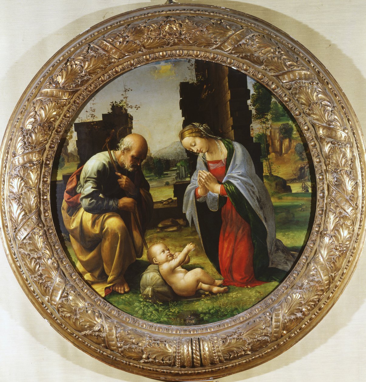 Çocuğa Tapınma, c.1499 (ahşap üzerine tempera) by Fra Bartolommeo