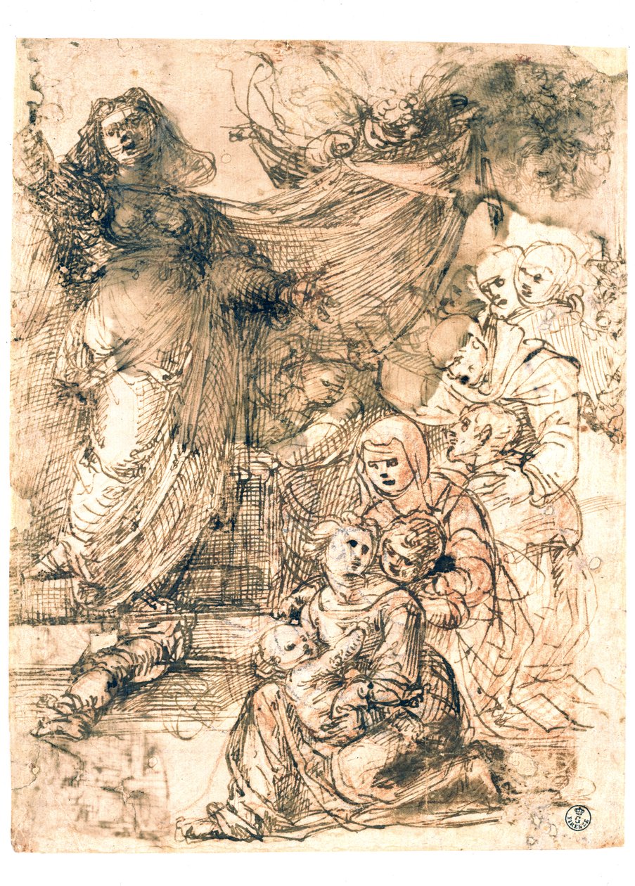 Madonna ve Çocuk için hazırlık çalışması by Fra Bartolommeo