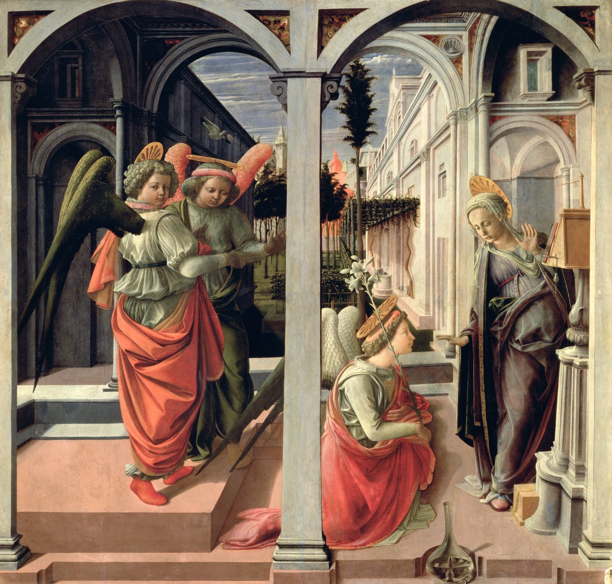Üç Melekle Müjde, 1440 by Fra Filippo Lippi
