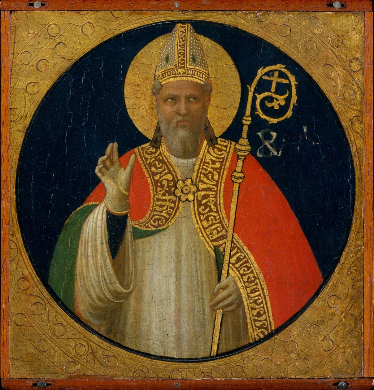 Bir Piskopos Aziz, c.1425 (ahşap üzerine tempera) by Fra Angelico