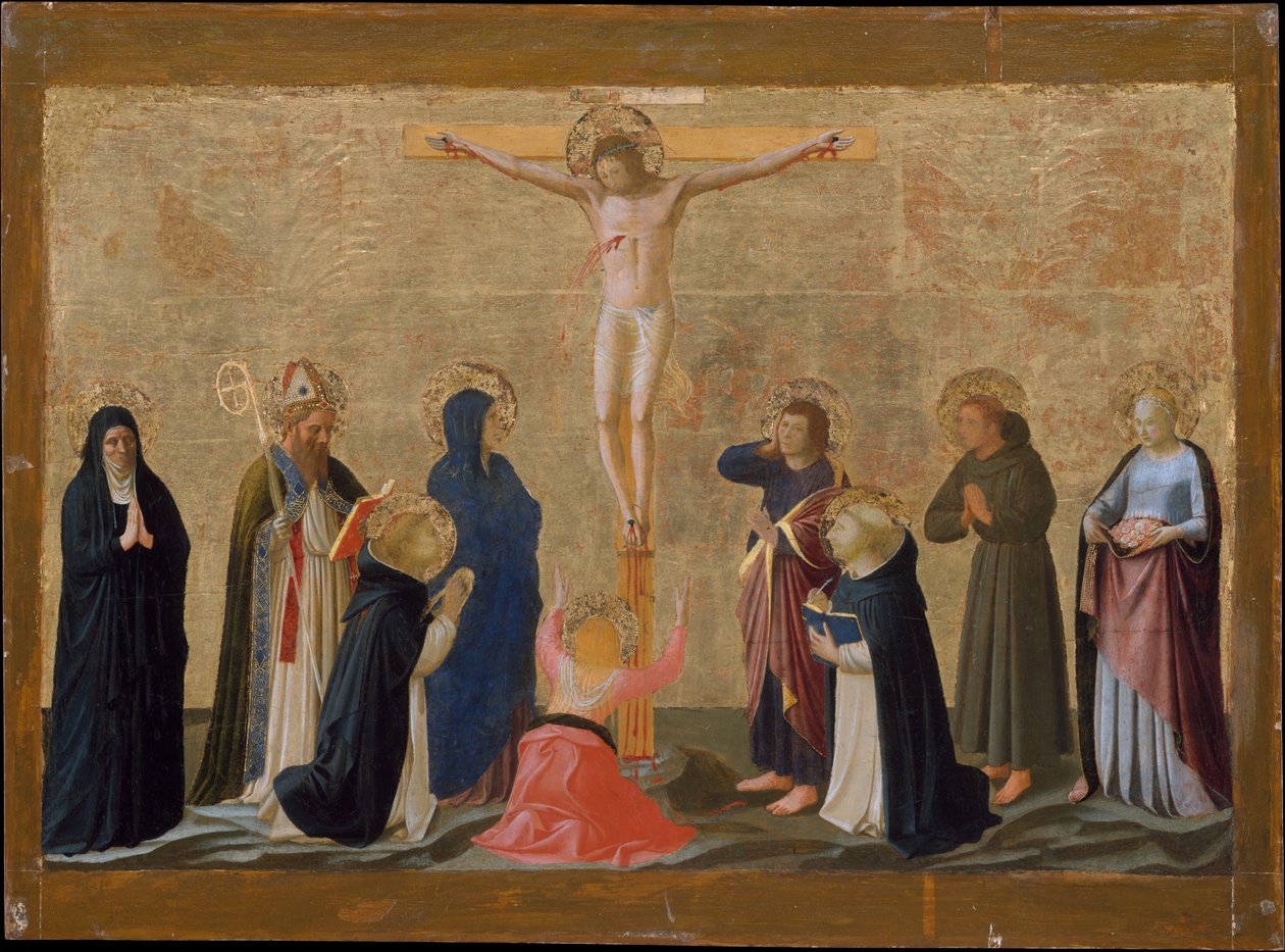 Çarmıha Gerilme, c.1440 (ahşap üzerine serilmiş tuvale tempera) by Fra Angelico
